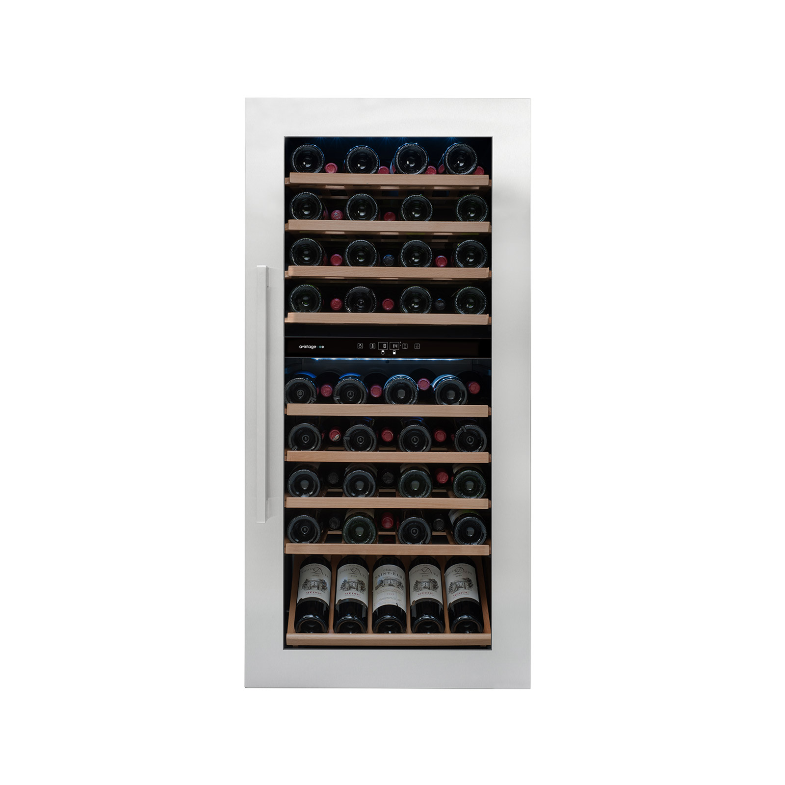Avintage Einbau Weinkühlschrank AVI81XDZA 60 x 123 Cm Edelstahl/Schwarz